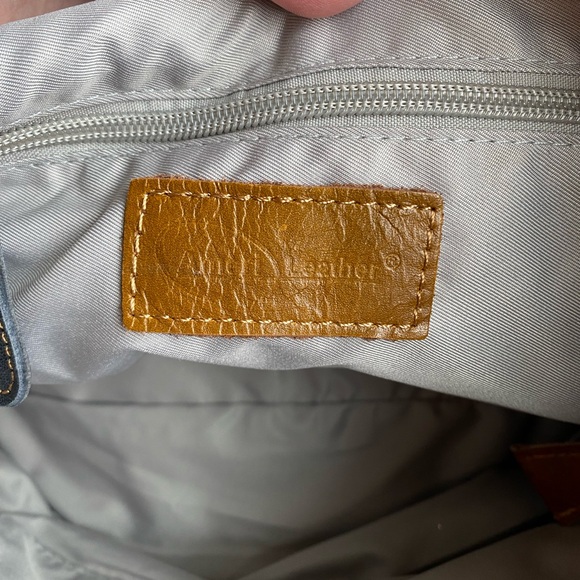 AmeriLeather Y2K Colton Patchwork Leather Hobo Bag Tote - Picture 5 of 8